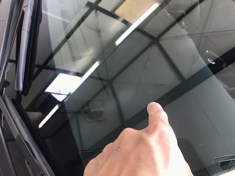 インプレッサ　フロントガラス　飛び石　修理　ウインドリペア