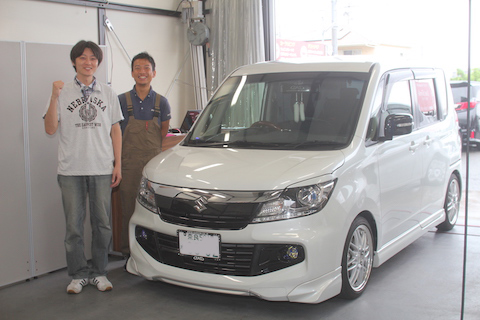 ソリオ　ドア　ヘコミ　修理　デントリペア