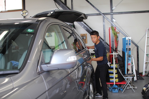 CR-V　ヘコミ　修理　デントリペア　クォーター