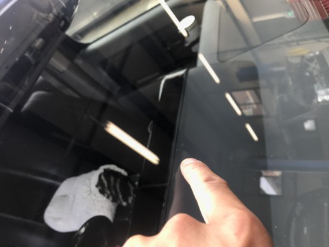bB フロントガラス　飛び石　修理　ウインドリペア