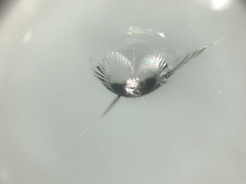 ワゴンR　フロントガラス　飛び石　修理　ウインドリペア