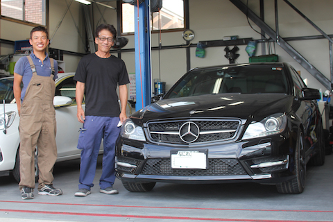 ベンツ　ヘコミ　修理　デントリペア　ドア