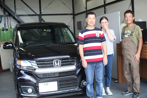 N-box　ヘコミ　修理　デントリペア　クォーター