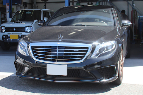 S63　ベンツ　デントリペア　ヘコミ　修理　トランク