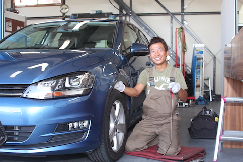 フォルクスワーゲン　ゴルフ　ヘコミ　修理　フェンダー