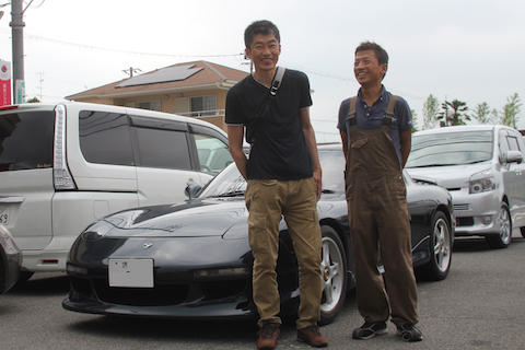 RX-7　ヘコミ　修理　デントリペア　リアクォーター