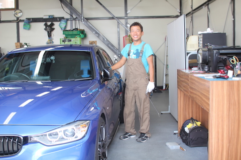 BMW　Mスポーツ　デントリペア　ドア　ヘコミ　修理