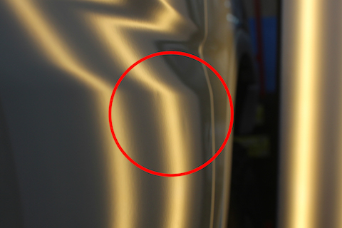 ジムニー　ヘコミ　修理　デントリペア　ドア