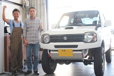 ジムニー　ヘコミ　修理　デントリペア　ドア