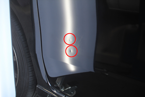 Nワゴン　ヘコミ　修理　デントリペア　ドア