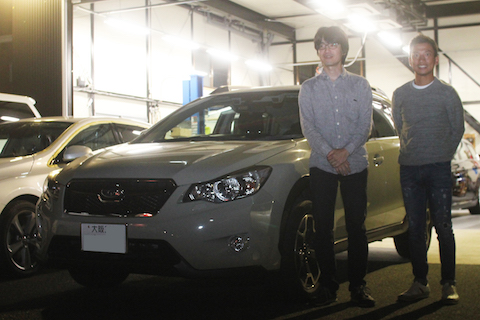 スバル XV　ヘコミ　修理　デントリペア　ドア