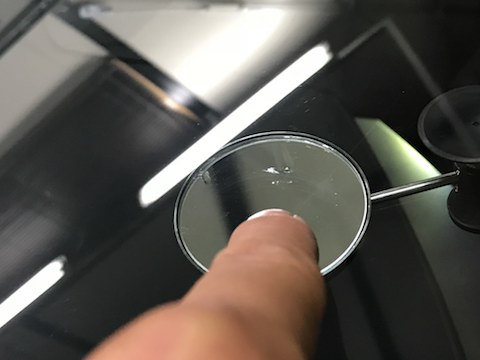 ヴェルファイア　フロントガラス　飛び石　修理　ウインドリペア