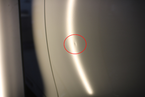 レクサス　GS　ヘコミ　修理　デントリペア