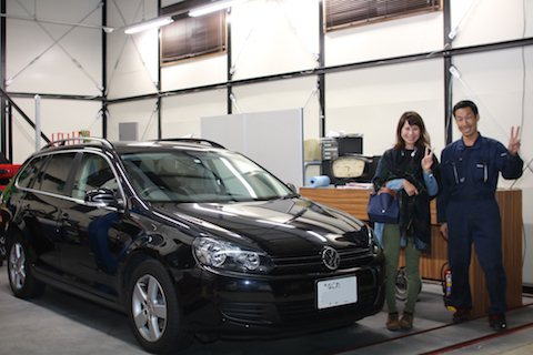 ゴルフ　フロントガラス　飛び石　修理　ウインドリペア