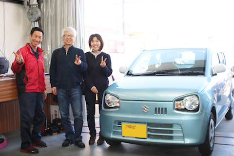 アルト　フロントガラス　飛び石　修理　ウインドリペア