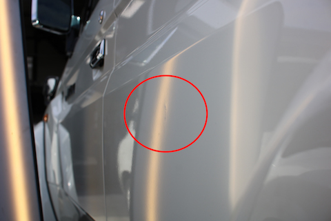 ランドクルーザー　ヘコミ　修理　デントリペア