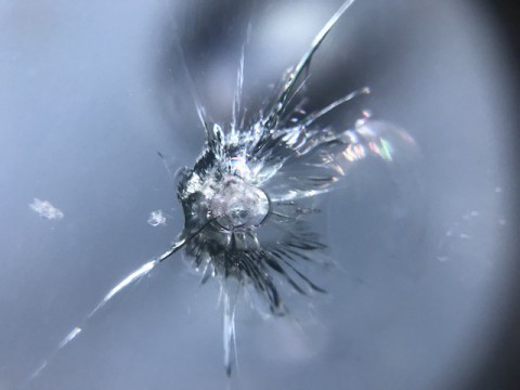 ワゴンR　フロントガラス　飛び石　修理　ウインドリペア