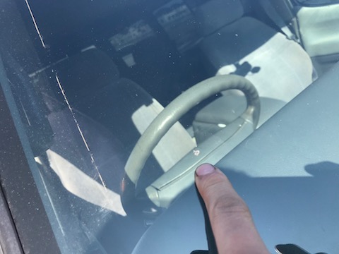 GTR 35 フロントガラス　飛び石　修理　ウインドリペア