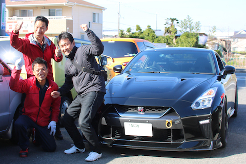 GTR 35 フロントガラス　飛び石　修理　ウインドリペア