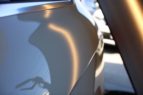 アウディ　S4 ヘコミ　修理　デントリペア　リアクォーター