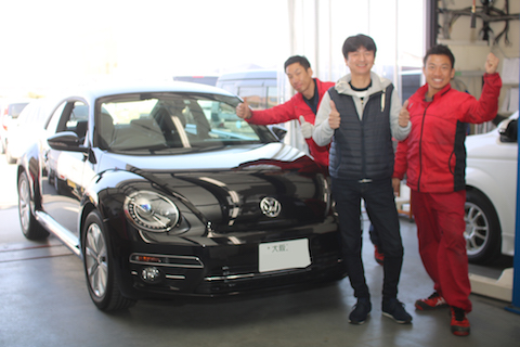 新車ワーゲンのヘコミを、塗装しないで新車の鉄板に元どおりに修理！