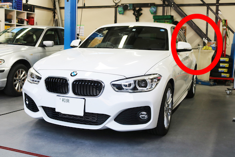 BMWのリアクォーター部の複雑なヘコミもデントリペア！