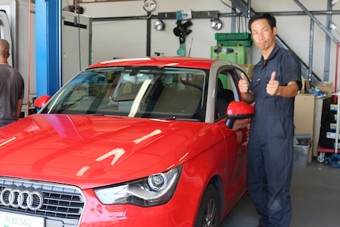 想像以上に綺麗な仕上がり、フロントガラス割れ修理のウインドリペア ！