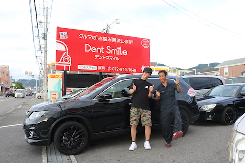 エクストレイルのフロントガラスの傷を1時間以内で直します！