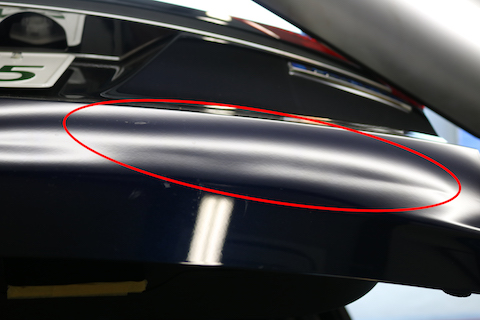 新車に大きなヘコミ！一番良い修理でヘコミの無い元々の状態に！！