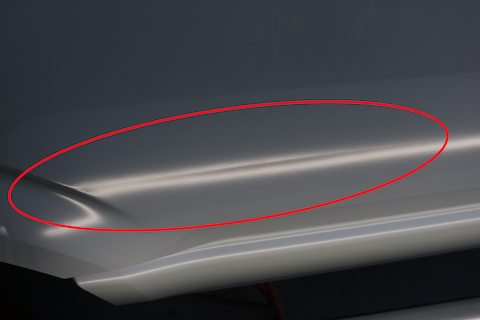 ハイエースの大きなヘコミ、塗装しないでヘコミを消します！直します！