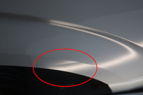 ハイエースの大きなヘコミ、塗装しないでヘコミを消します！直します！