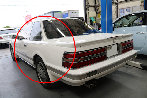 旧車のヘコミ修理は、鈑金・塗装しないデントリペア！