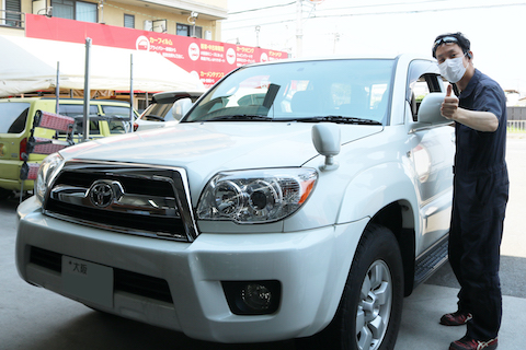 まっすぐで伸びそうな飛び石の傷を修理します！