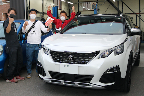 新車のヘコミ修理でデントリペア、ついでにオイル交換も可能です！