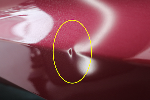 プレスライン・角・凹凸、車のヘコミをデントリペアで塗装せずに再現！