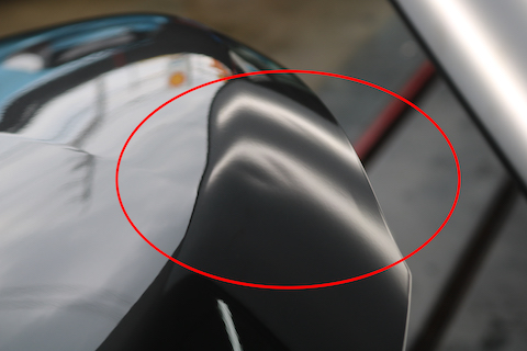  複雑な複数のヘコミが重なった部分も、デントリペアで綺麗に修理！