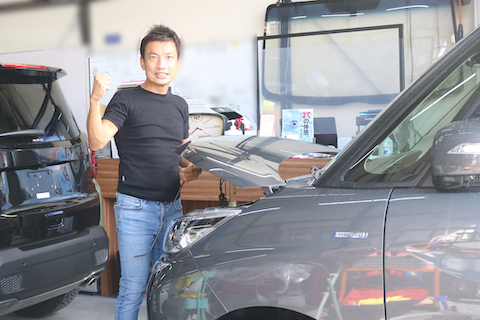  複雑な複数のヘコミが重なった部分も、デントリペアで綺麗に修理！