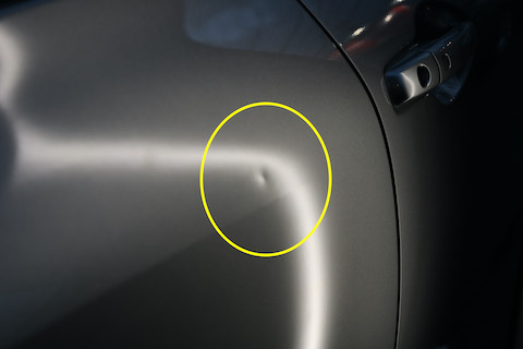 納車1週間でヘコミ！デントリペアで元の新車に戻します！