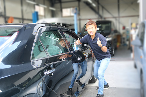 営業車・送迎車・社用車のヘコミ修理も短時間で直るデントリペア！