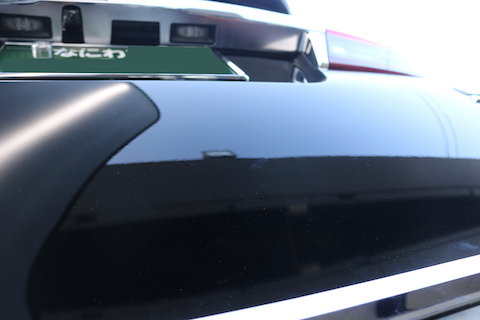 家の駐車場で自転車にあてた時もデントリペアでヘコミ修理！