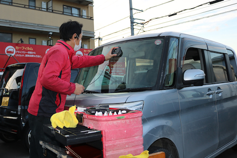 フロントガラスのひび割れ、複数直しても大丈夫です！