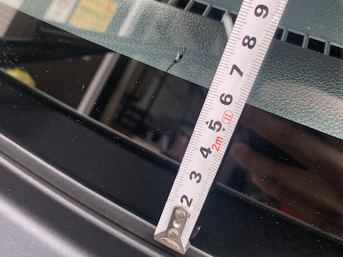 フロントガラス端っこで修理を断られたヒビ割れ直します！