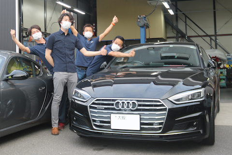 アウディのリアフェンダーのヘコミ修理が10秒で直る？！