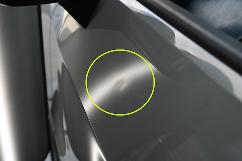 アウディ ドアのヘコミ修理、修理跡ない査定額下げない方法