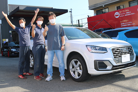 アウディ ドアのヘコミ修理、修理跡ない査定額下げない方法