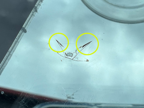 DIYのフロントガラスのヒビ修理失敗！補修できます！