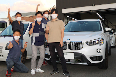 車２台のヘコミを同時に預かって即時施工！