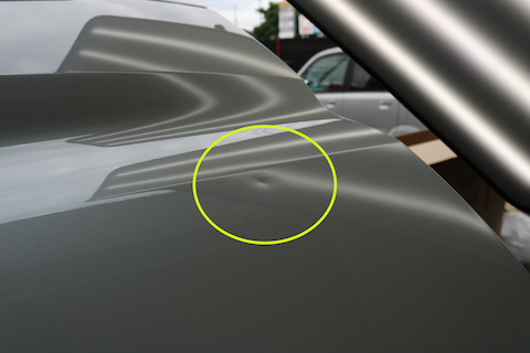 車庫の自転車やバイクでヘコミが出来たらデントリペア！