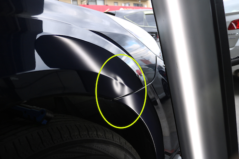 当て逃げ被害の車のヘコミを最小限の負担で修理！