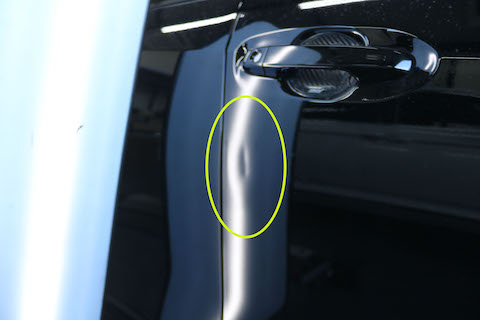 お出かけ先で当て逃げされたヘコミを即時修理